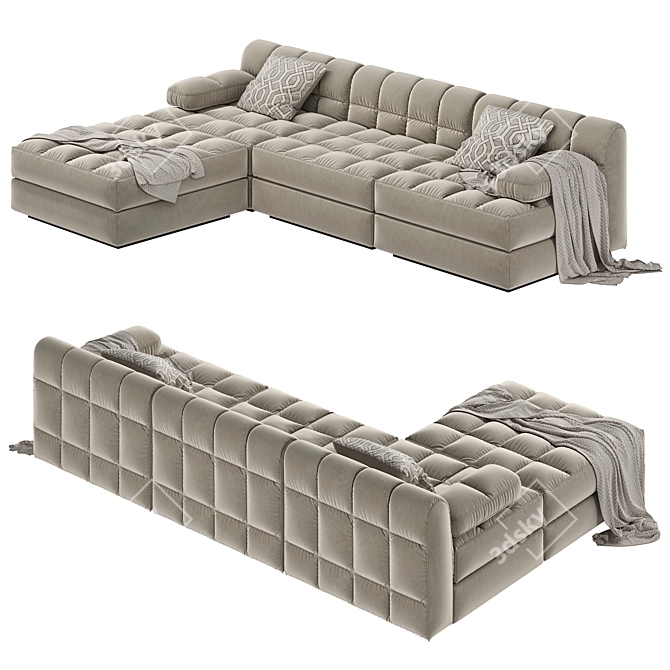 Title: Versatile Eichholtz Dean 2-Tone Modular Sofa 3D model image 4