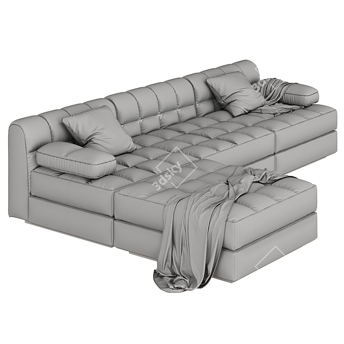 Title: Versatile Eichholtz Dean 2-Tone Modular Sofa 3D model image 7