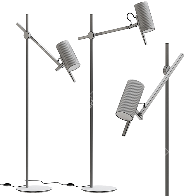 Elegant Scantling P73 Floor Lamp 3D model image 2