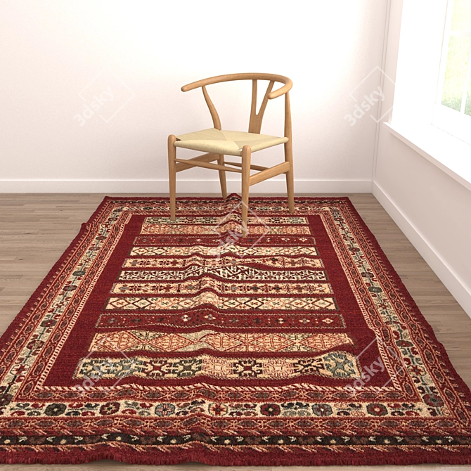 8-Piece Assorted Rugs Set 3D model image 5