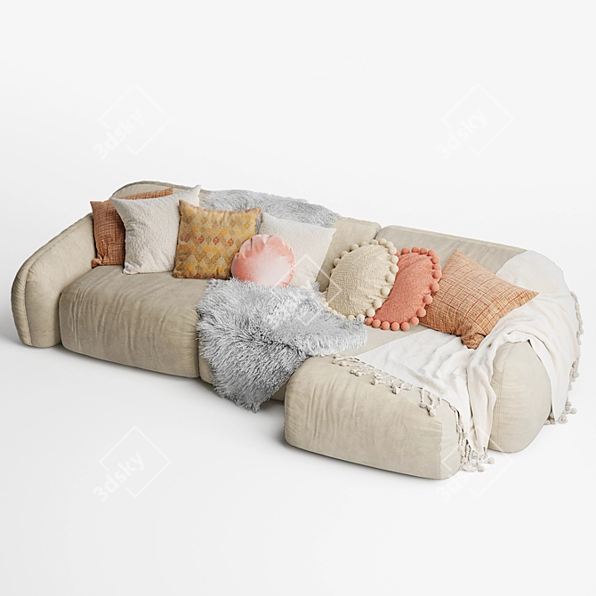 Elegant Busnelli PIUMOTTO Chaise 3D model image 4