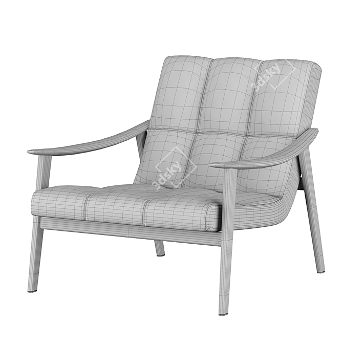 FYNN Armchair: Sleek & Sophisticated Design 3D model image 4