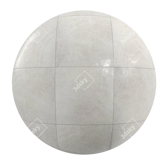 White Concrete: HD Textures for Floors & Walls 3D model image 1