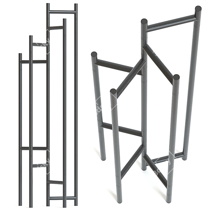 Designer Hanger Stand 3D model image 1