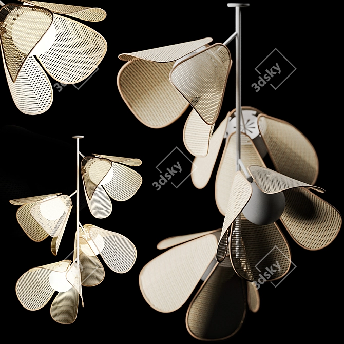 Elegant Bover Mod Pendant Light 3D model image 2