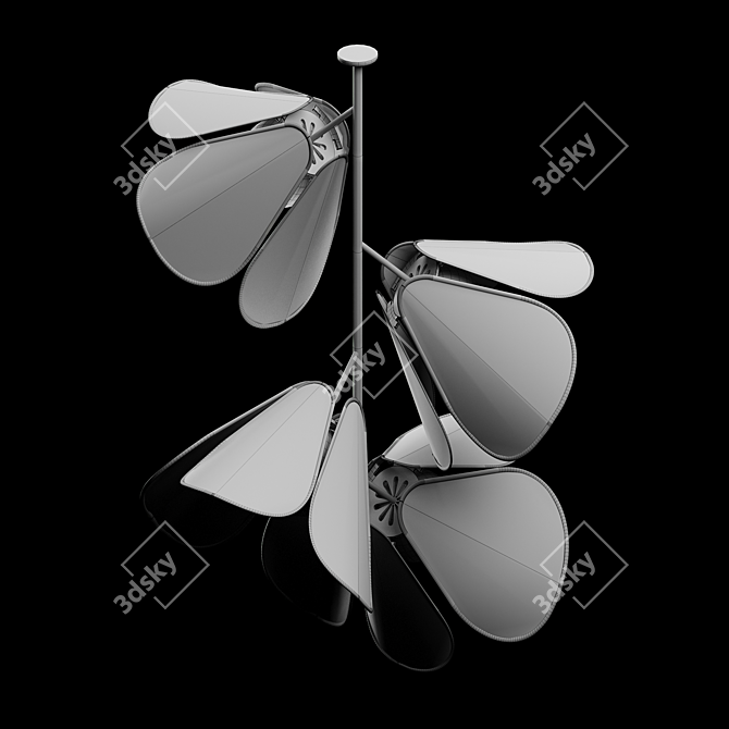 Elegant Bover Mod Pendant Light 3D model image 3