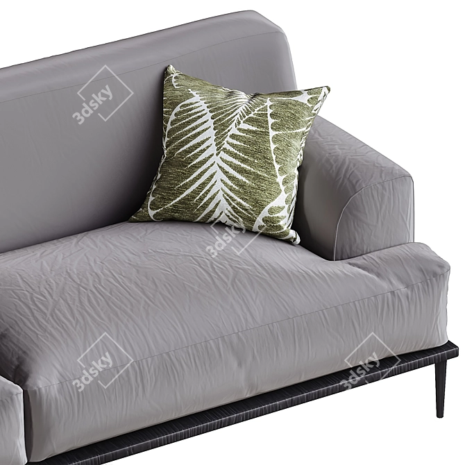 Elegant Velvet Albi Sofa 3D model image 3