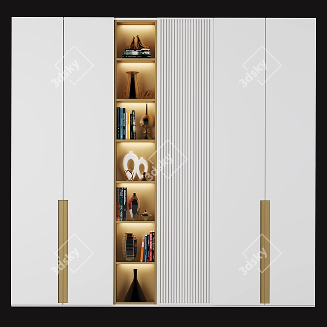 21-Shelf Cabinet: Spacious and Stylish 3D model image 1