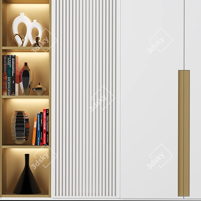 21-Shelf Cabinet: Spacious and Stylish 3D model image 3