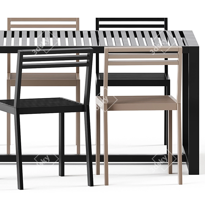 DNA Outdoor Table and Chair Set 3D model image 5