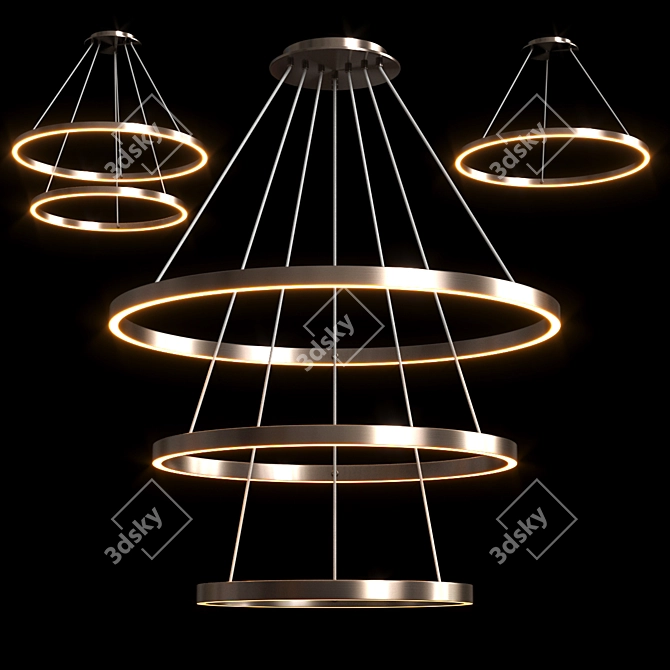 Cerchio Pendant Chandelier 3D model image 2