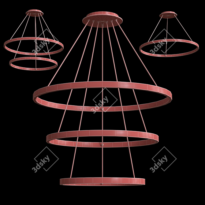 Cerchio Pendant Chandelier 3D model image 7