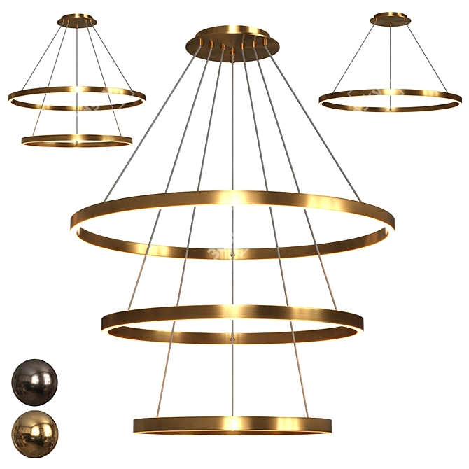 Cerchio Pendant Chandelier 3D model image 8