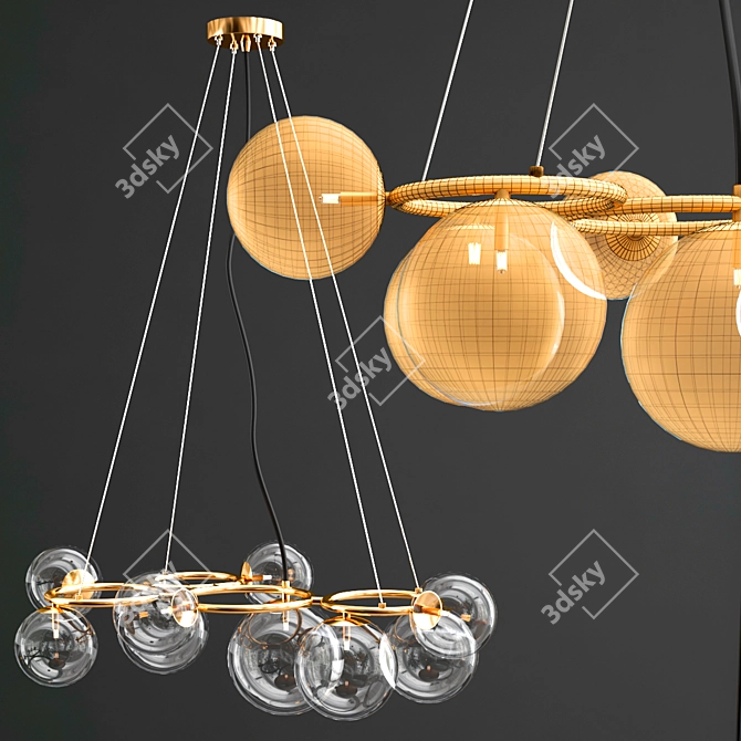 Modern ODEON NUVOLA Pendant Light 3D model image 2