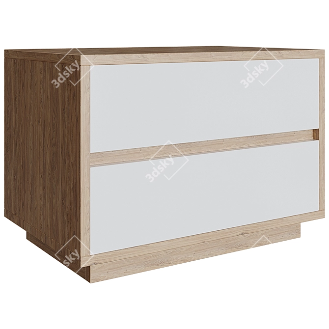 Elegant 45cm Askona Bedside Table 3D model image 2