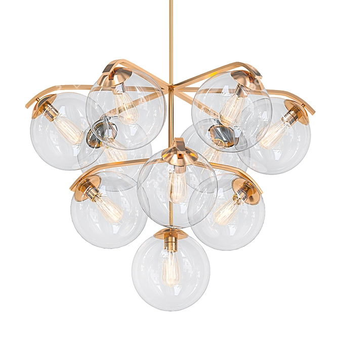 Elegant 10-Light Spotlight Chandelier 3D model image 1