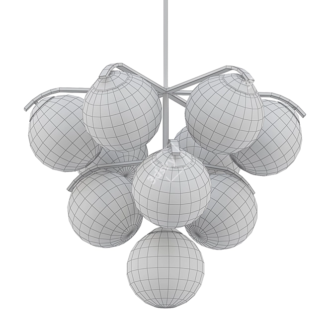 Elegant 10-Light Spotlight Chandelier 3D model image 2