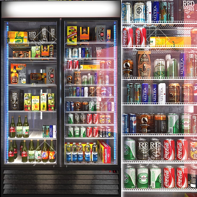 Sleek Drink Cooler: 72x121200cm  3D model image 1