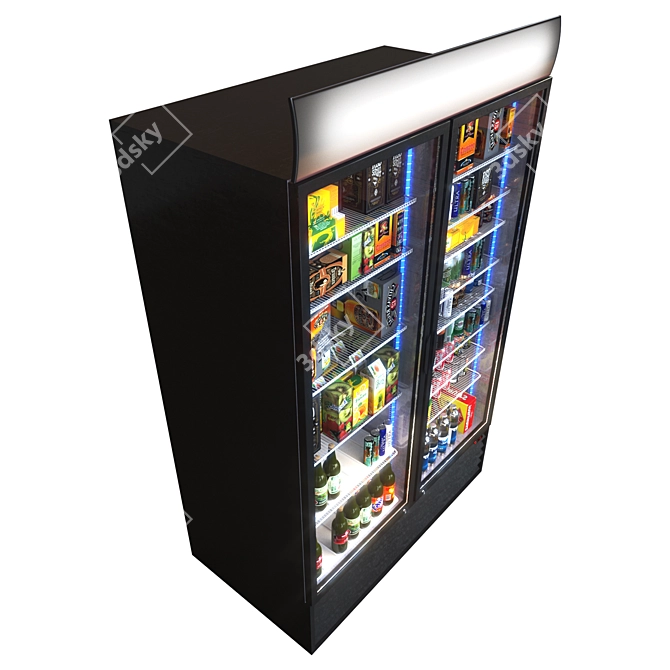 Sleek Drink Cooler: 72x121200cm  3D model image 4