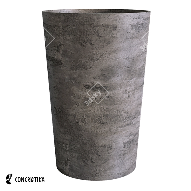 Crater Concrete Planters Collection 3D model image 1