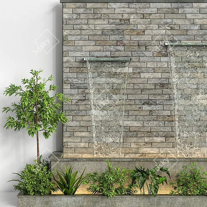 Outdoor Water Feature: Elegant 22 3D model image 4