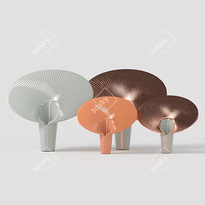 Elegant Organic Vase Collection 3D model image 2