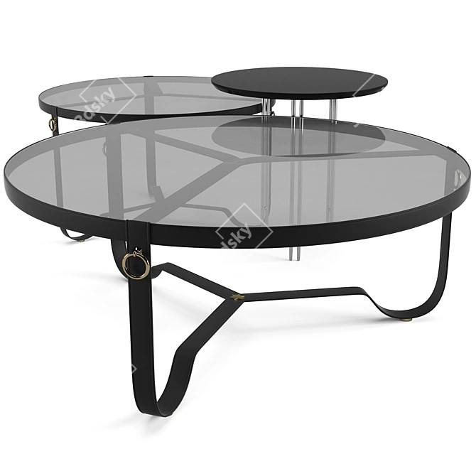 Gubi Coffee Tables Set: Adnet & IOI Tables 3D model image 3