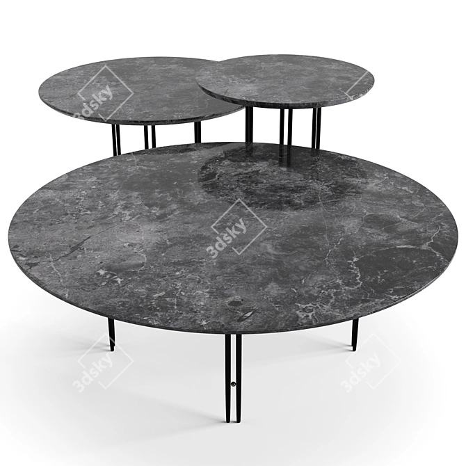 Gubi Coffee Tables Set: Adnet & IOI Tables 3D model image 5