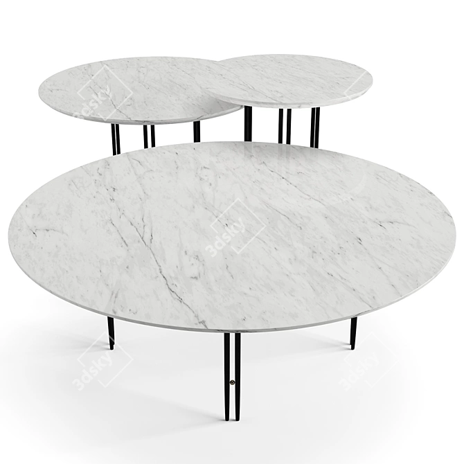 Gubi Coffee Tables Set: Adnet & IOI Tables 3D model image 6