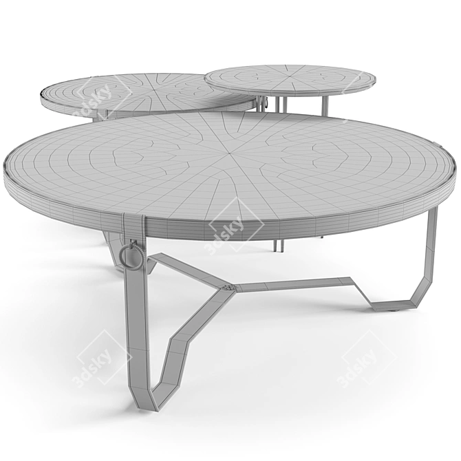 Gubi Coffee Tables Set: Adnet & IOI Tables 3D model image 7