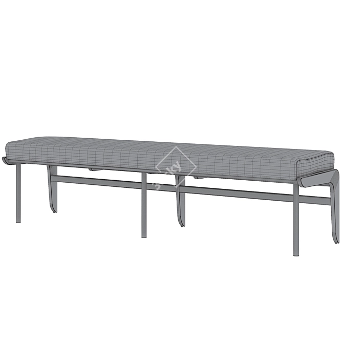 Kinney Teak Outdoor Dining Bench: Stylish and Durable 3D model image 3