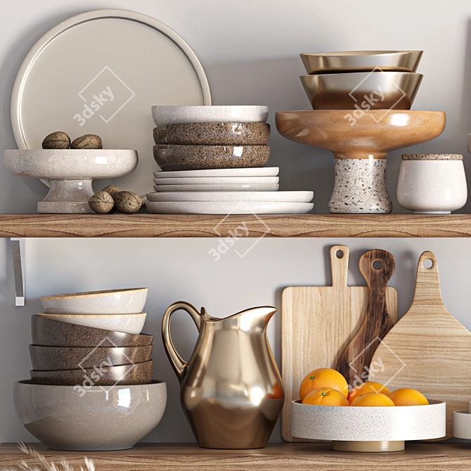 Versatile Kitchen Accessories Set 3D model image 4