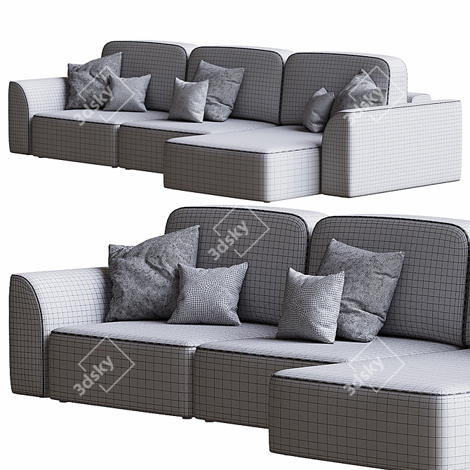 Modern Comfort: Corner Sofa Sietl Xoff 3D model image 5