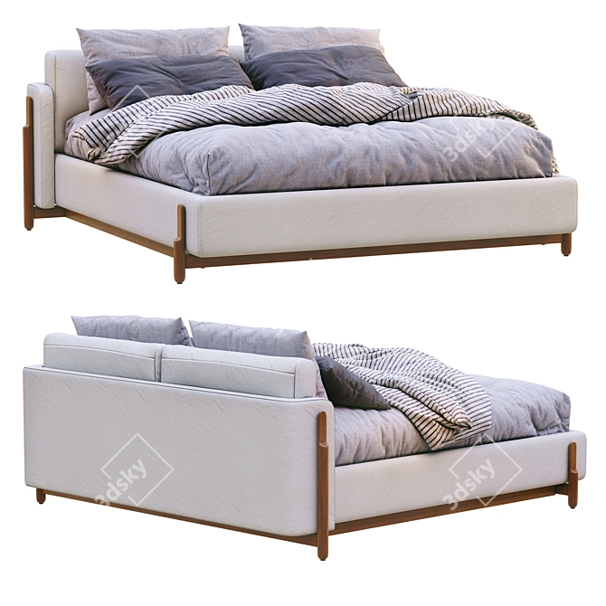 Zegen Ash Bed - 2013 Modern Millimeter-Sized Furniture 3D model image 6