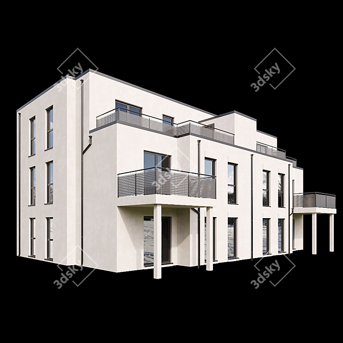Contemporary Home Design 3D model image 2