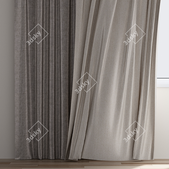 Breezy Drapes: Wind 01 3D model image 3