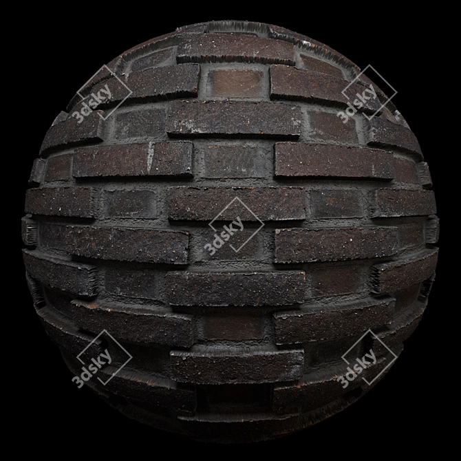 High-Quality Brick Material with PBR Texture 3D model image 3