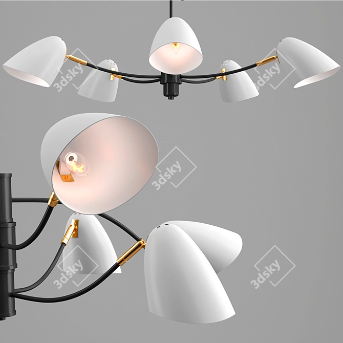 Modern SATTA Ceiling Chandelier 3D model image 2