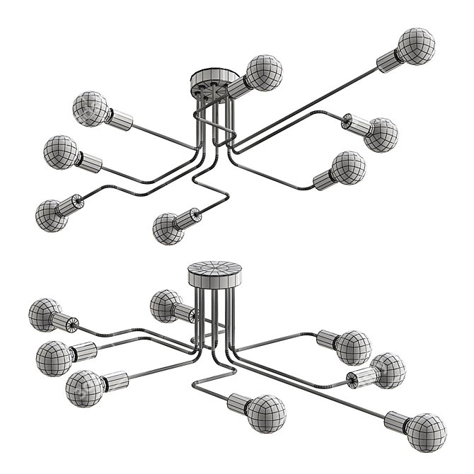 Modern Lamp Design Scheme 3D model image 2