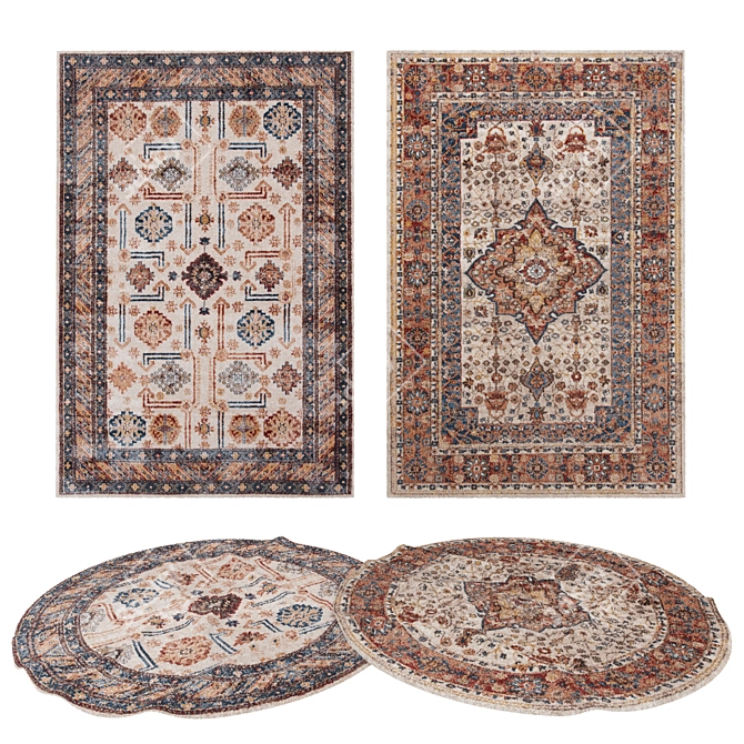 Versatile Set of 8 Rugs for Stunning Renders 3D model image 1