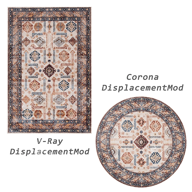 Versatile Set of 8 Rugs for Stunning Renders 3D model image 3