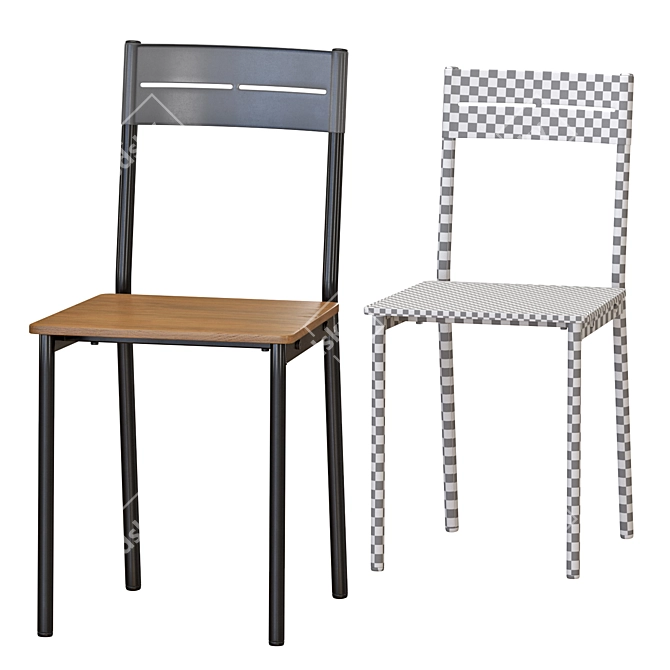 Modern IKEA SANDSBERG Table Set 3D model image 2