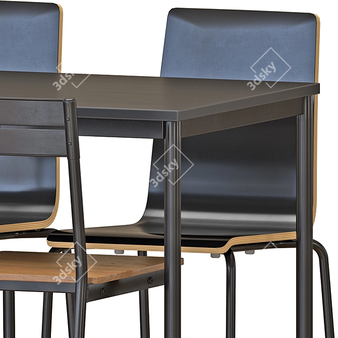 Modern IKEA SANDSBERG Table Set 3D model image 6