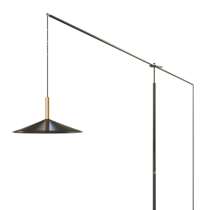 Sleek LED Floor Lamp: Lampatron RAID FL 3D model image 2