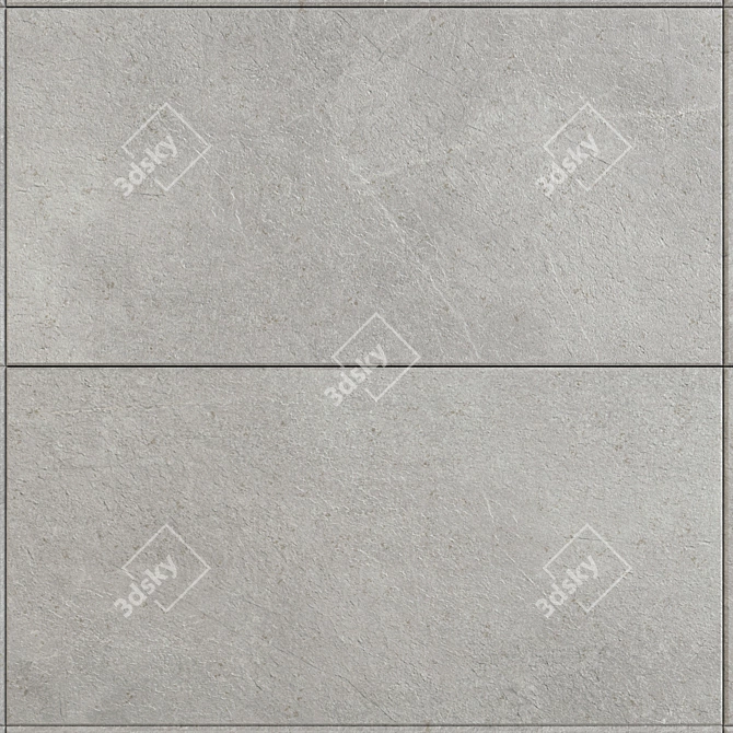 Val Di Susa White Rock: Wall and Floor Set 3D model image 2