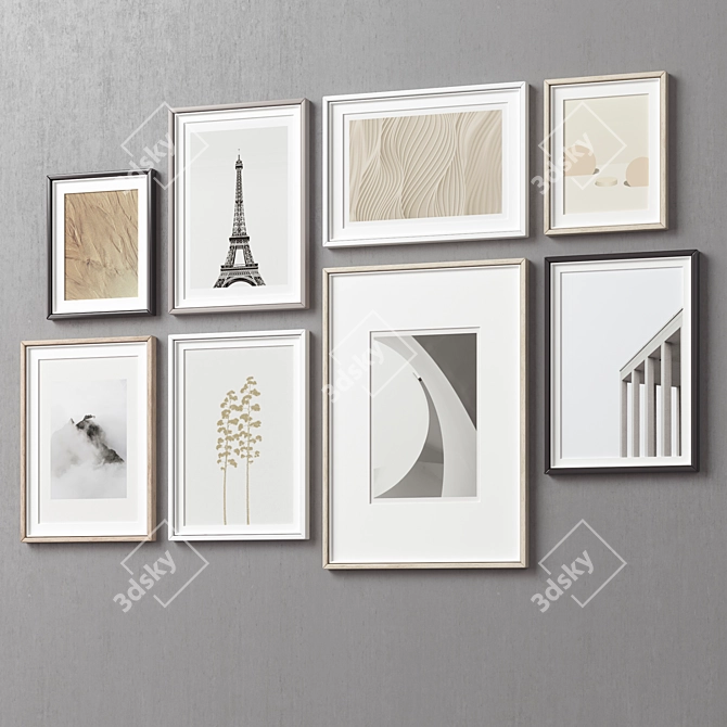 Versatile Picture Frames Set 3D model image 6