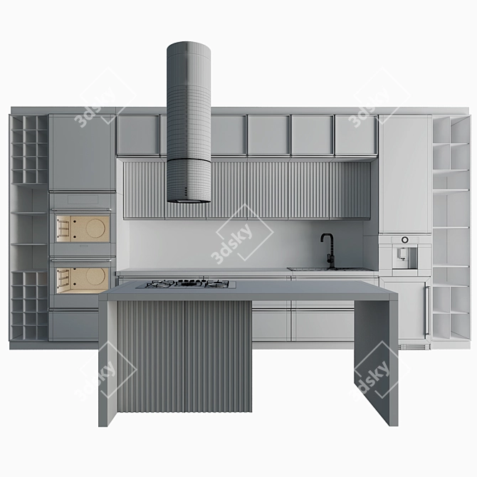 Modern Kitchen Set: V-Ray & Corona 3D model image 4
