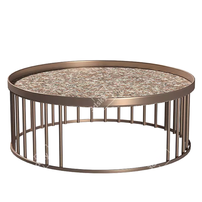 Andra T6934: Elegant Granite Coffee Table 3D model image 1