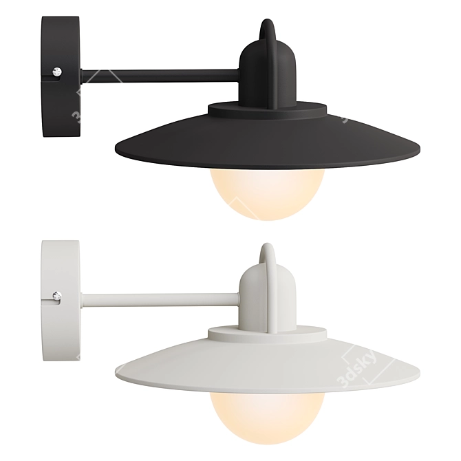 Kenver Outdoor Wall Lamp: Stylish and Functional 3D model image 2