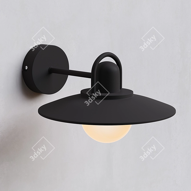 Kenver Outdoor Wall Lamp: Stylish and Functional 3D model image 3